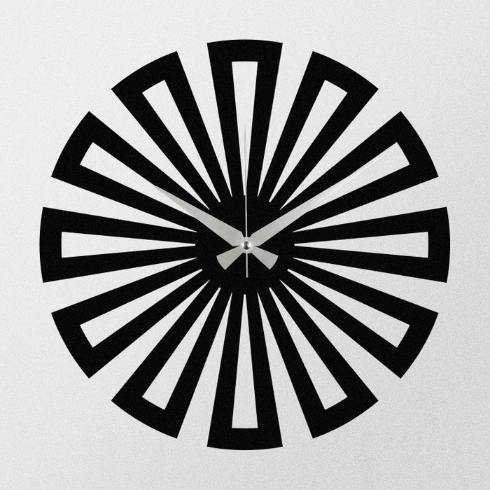 Wallity Enzoclock - S003 Reloj de Pared Decorativo de Metal Negro Wallity Enzoclock - S003 Reloj de Pared Decorativo de Metal Negro